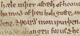 The monk's distinctive handwriting. Credit: Bodleian Libraries, University of Oxford